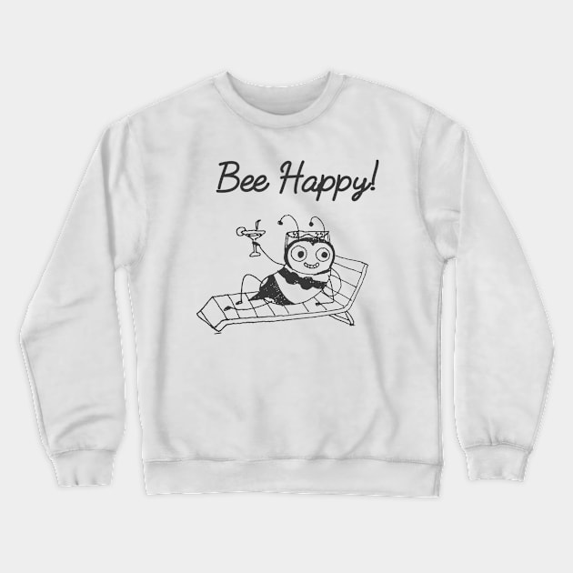 Bee Happy Crewneck Sweatshirt by normanshuck